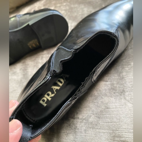 ✨PREOWNED ✨💯% AUTHENTIC PRADA BOOTS LEATHER - Picture 5 of 11